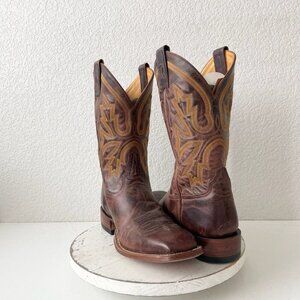 Rod Patrick Mens Cowboy Boots 13.5AAA Perro Loco Brown Western Square Toe